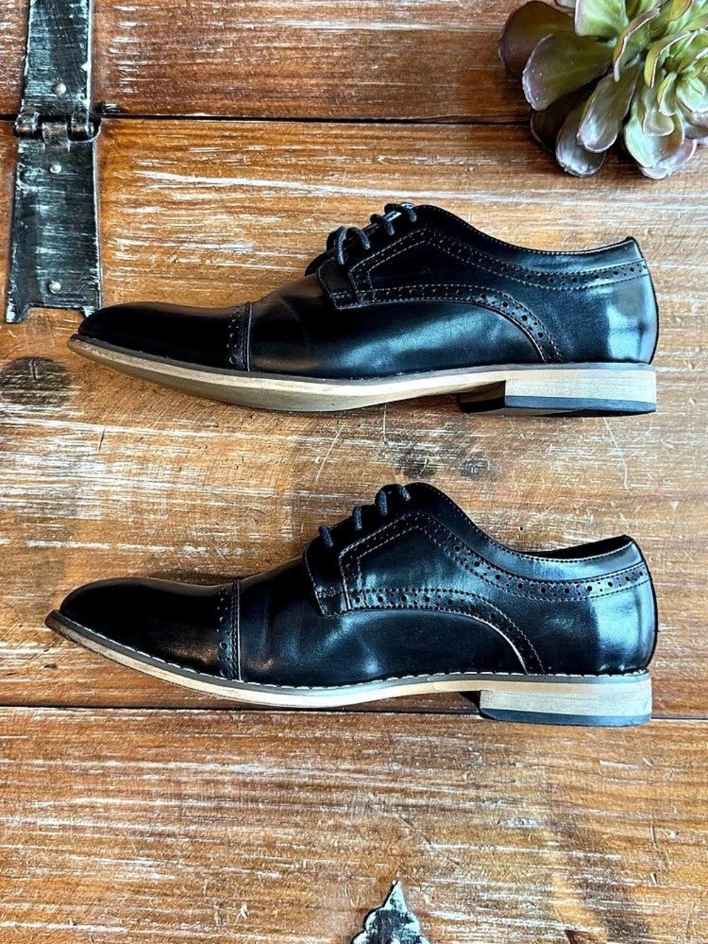 Boys Stacy Adams Dickinson Oxfords in Black Size 4M